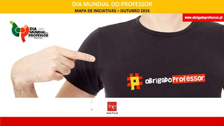 Dia Mundial do Professor - Mapa de iniciativas de outubro