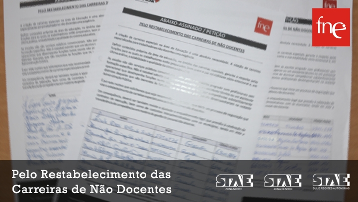 6.000 assinaturas por carreiras para trabalhadores não docentes