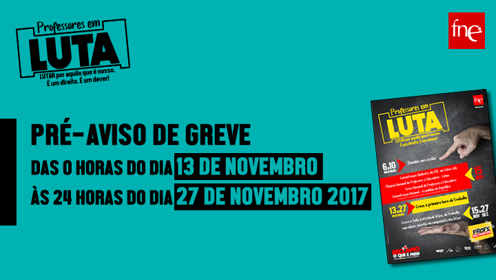 PRÉ-AVISO DE GREVE  DAS 0 HORAS DO DIA 13 DE NOVEMBRO ÀS  24 HORAS DO DIA 27 DE NOVEMBRO DE 2017