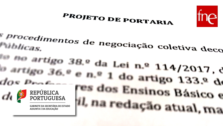 Projeto de portaria que define os termos e a forma em que se processa o reposicionamento dos Professores retidos no 1º escalão da carreira docente.