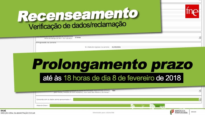 Recenseamento: Prolongamento do Prazo