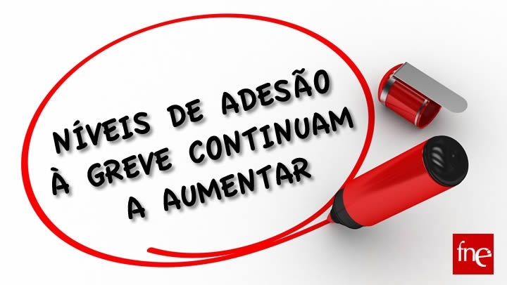 Níveis de adesão à greve continuam a aumentar