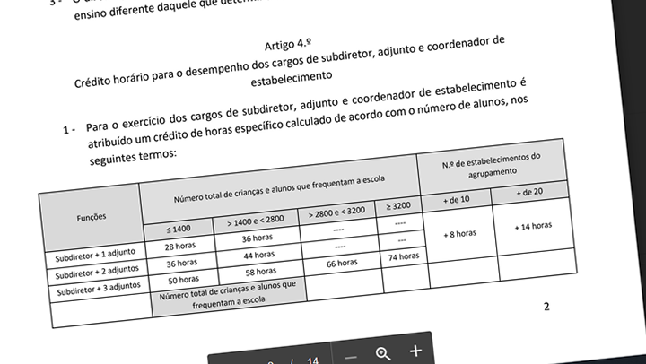 Nova versão do  projeto de despacho de organização do ano letivo