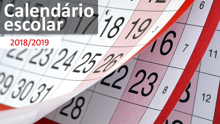 Calendário escolar 2018/2019