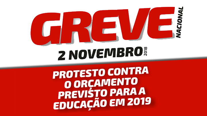 Pré-aviso de Greve das zero horas às vinte e quatro horas de 2 de novembro de 2018