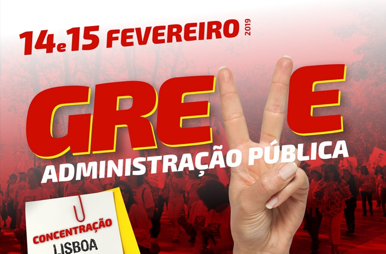 Administração Pública em greve nos dias 14 e 15 de fevereiro