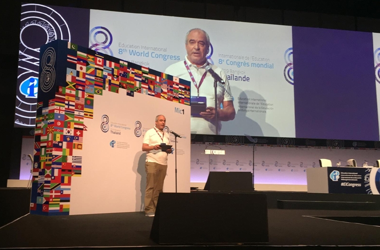 Discurso de João Dias da Silva, Secretário-Geral da FNE, no 8º Congresso da IE