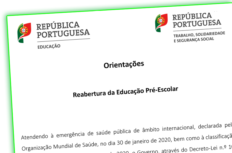 Orientações para a reabertura do Pré-Escolar