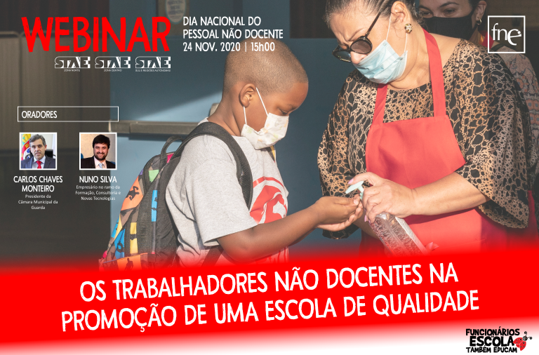 Dia Nacional do Trabalhador Não Docente com webinar sobre Escola de Qualidade 