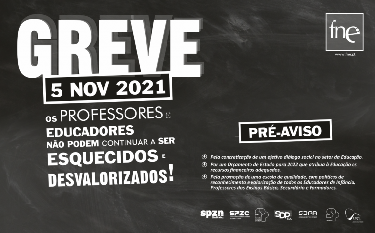 Pré-aviso de greve - 5 de novembro de 2021