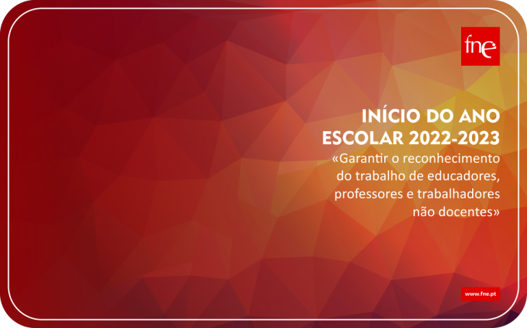  FNE saúda trabalhadores da educação neste regresso às aulas