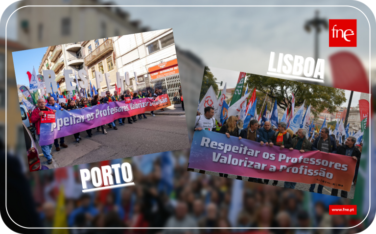 Ruas de Lisboa e Porto receberam novo protesto dos professores pelo reconhecimento e valorização da carreira