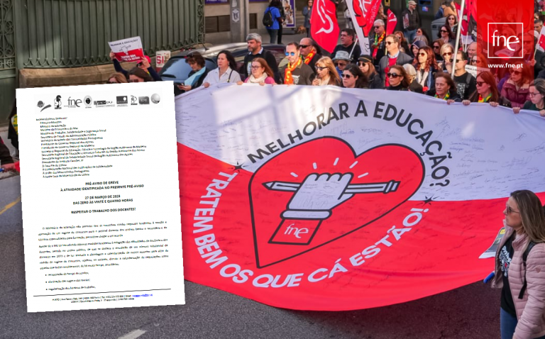 Pré-Aviso de Greve de 27 a 31 março - Respeitar o trabalho dos docentes!