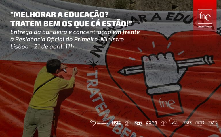 FNE entrega bandeiras da Educação ao Primeiro-Ministro