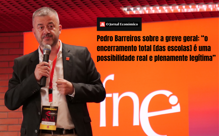 O JORNAL ECONÓMICO | Pedro Barreiros sobre a greve geral: “o encerramento total [das escolas] é uma possibilidade real e plenamente legítima”