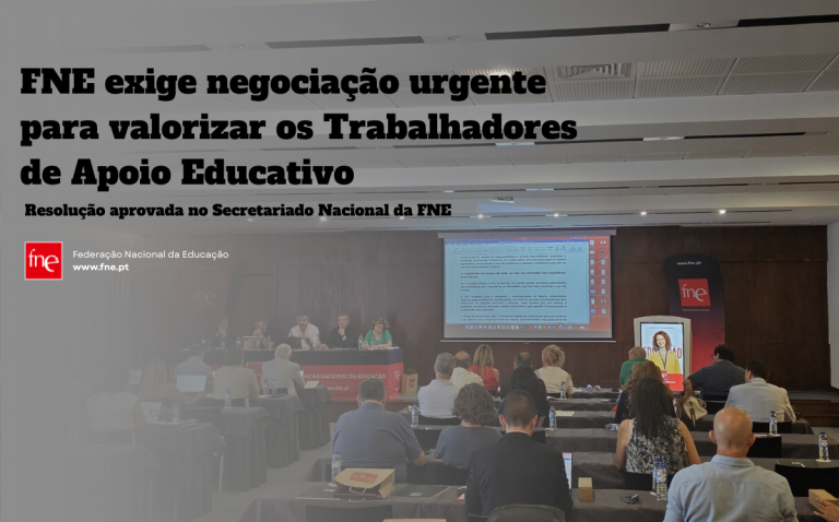 FNE exige negociação urgente para valorizar os Trabalhadores de Apoio Educativo