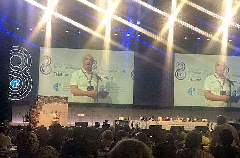 Discurso de João Dias da Silva, Secretário-Geral da FNE, no 8º Congresso da IE